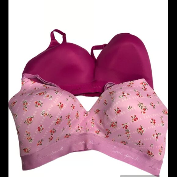 PINK Victoria's Secret Other - Lot of 2 bras by Pink Victoria’s Secret Size 38DD Wear Everywhere Wireless
